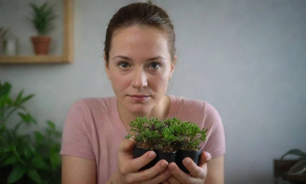 Personas amantes de las plantas que cuidan de su planta única mientras discuten los beneficios de usar la fibra natural para mantenerlos. Las plantas podrían ser una mezcla de variedades suculentas y se exhiben dentro de un marco bellamente decorado en un escritorio de madera.