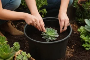 Aficionados a las plantas descubriendo los beneficios del compost casero para sus plantas suculentas