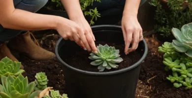 Aficionados a las plantas descubriendo los beneficios del compost casero para sus plantas suculentas