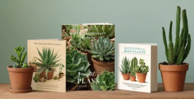 Folleto guía práctico cubre consejos para prevenir el daño raíz en plantas suculentas usando frases como agua espaciadamente