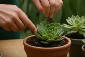 Planificando un pequeño suculento interior con consejos de experto en jardinería