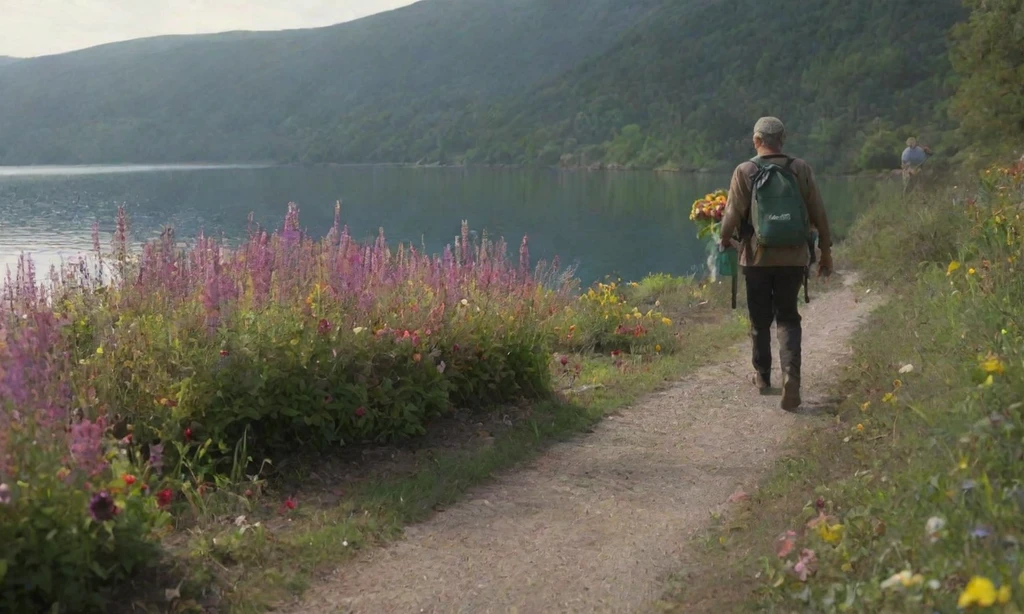 Persona sosteniendo un frasco lleno de agua y cortando flores mientras hablaba por teléfono con voz tranquila. Guía para plantar flores de jacinto en agua.