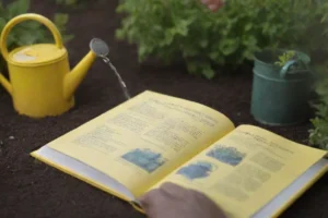 Gafas de sol en las manos podando plantas mientras texto lee Consejos para refrescar su suelo. Esto podría referirse a consejos de jardinería o jardinería