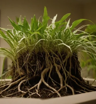 Las plantas se marchitan a medida que su crecimiento está inhibido por el espacio encerrado