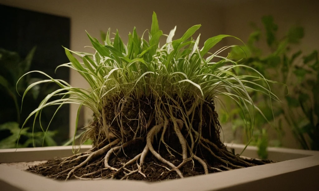 Las plantas se marchitan a medida que su crecimiento está inhibido por el espacio encerrado
