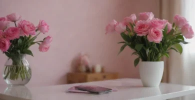 Un colorido jardín lleno de rosas y otras flores para decoración interior en forma de escultura abstracta hecha de flores. Un disparo de cerca del diseño intrincado.