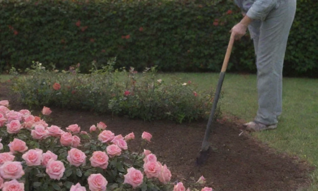 Persona sosteniendo un ramo de rosas con su sistema raíz visible y enfocado con determinación. El mensaje comunica sutilmente el uso de métodos naturales de etiquetado de insectos como una solución eficaz para mantener las plagas alejadas de las flores