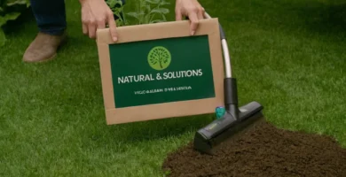 Persona sacando un vacío de jardín