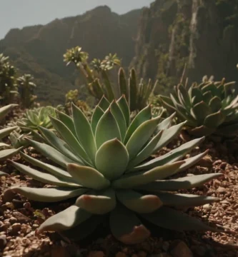 Tarjeta de título español para una película animada que muestra plantas superando altas temperaturas y otros desafíos en su viaje. Traducido como Resistencia increíble: Suculentas y Temperaturas extremas.
